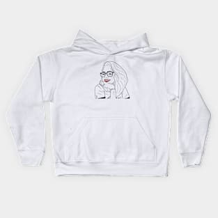 Frau mit Brille - Augen - Brille - Lächeln Kids Hoodie